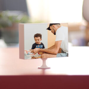 Caja 10x15 cm doble cara con base