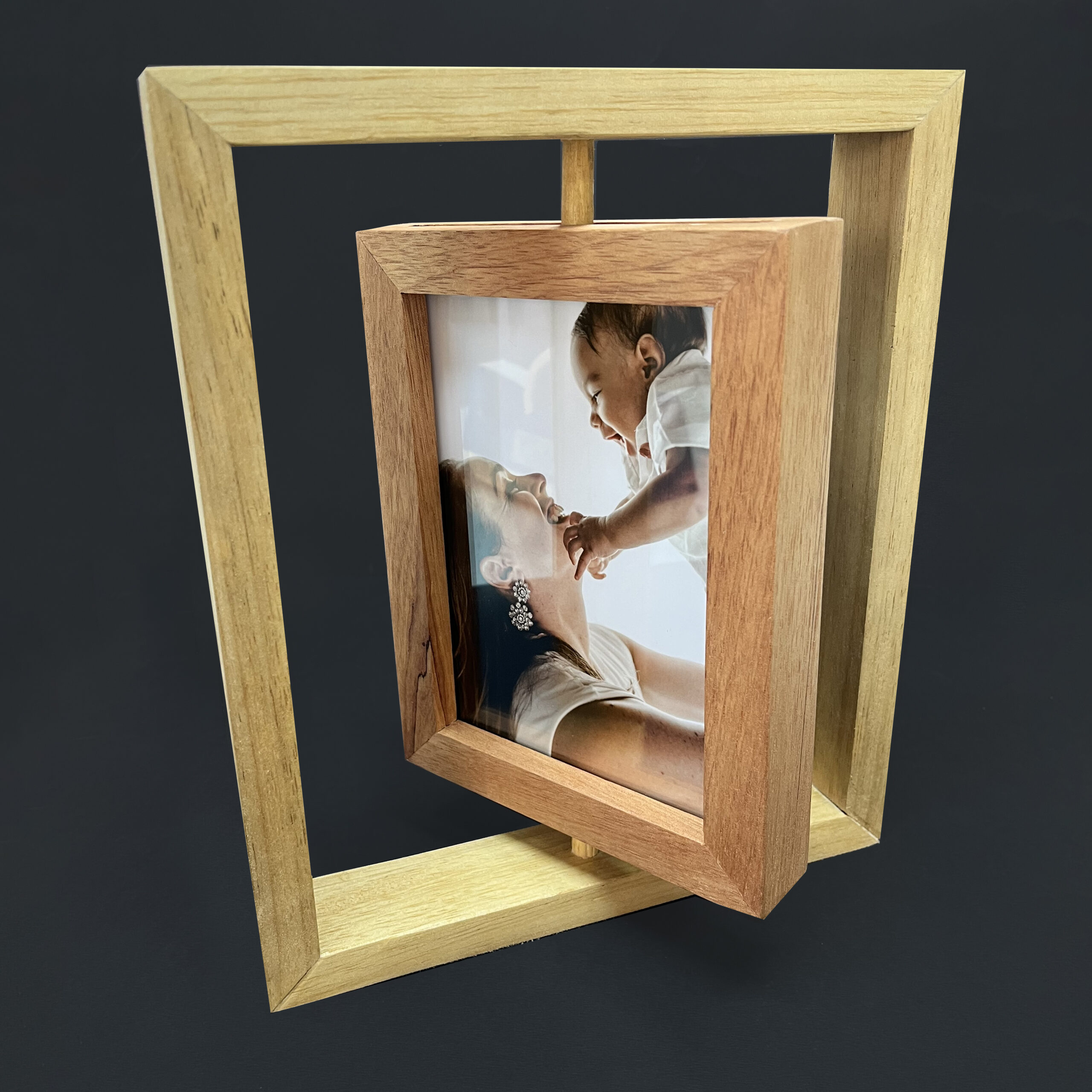 Marco de madera giratorio 13x18